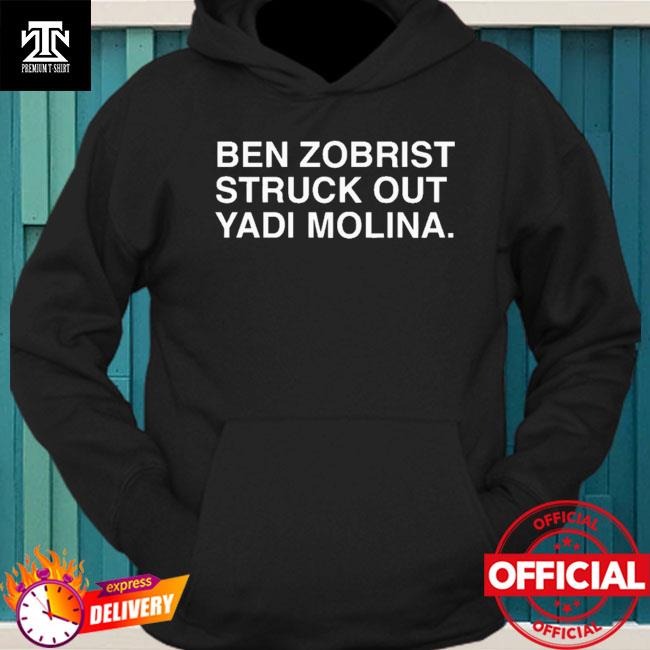 Bucktee Ben Zobrist Struck Out The Yadi Molina Shirt (Style: Sweatshirt, Color: Carolina Blue, Size: XL)